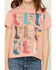 Image #3 - Shyanne Girls' Boots Short Sleeve Graphic Tee, Rose, hi-res