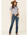 Kimes Ranch Women's Ranchester Short Sleeve Button Down Western Shirt, Dark Blue, hi-res