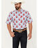 Image #1 - Ariat Men's Jeremiah Floral Print Long Sleeve Button-Down Western Shirt, Light Blue, hi-res