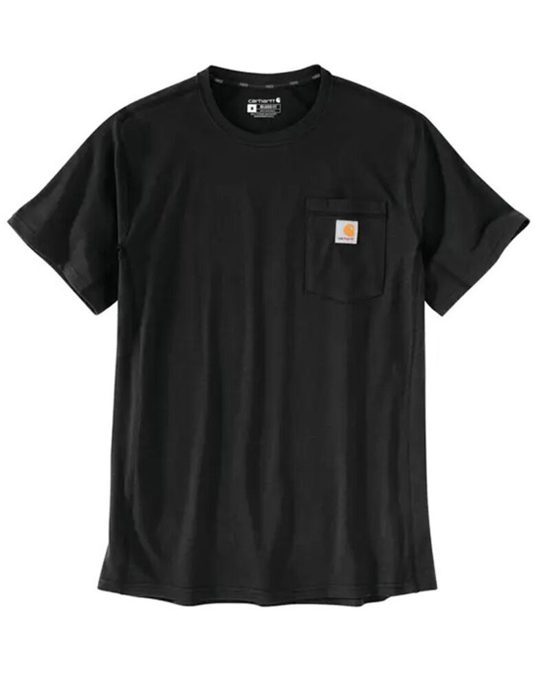 Carhartt Men's Force Relaxed Fit Midweight Short Sleeve Work Pocket T-Shirt - Big , Black, hi-res