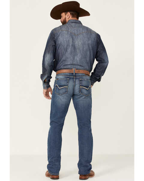 Image #3 - Ariat Men's M4 Ledge Medium Wash Stretch Relaxed Straight Jeans  , Blue, hi-res