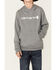 Image #2 - Carhartt Boys' Dark Grey Heavy Zip-Front Fleece Sweatshirt , , hi-res