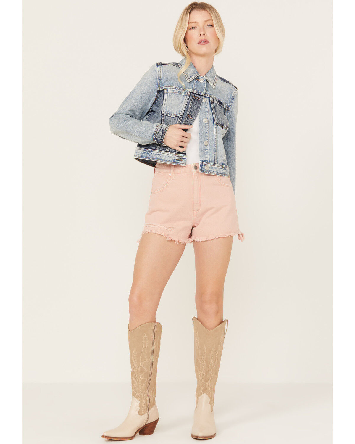 Image #1 - Rolla's Women's High Rise Layla Dusters Shorts, Pink, hi-res