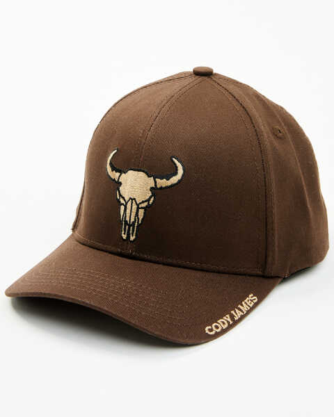 Cody James Boys' Longhorn Trucker Hat , Brown, hi-res