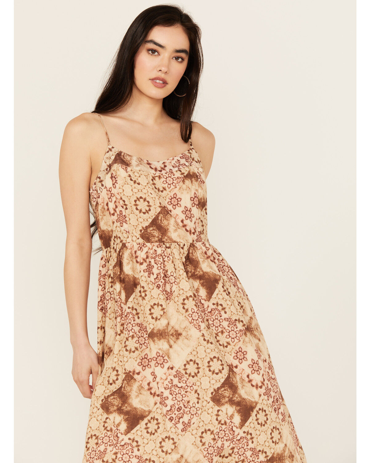 Image #2 - Cleo + Wolf Women's Beatrice Printed Sleeveless Maxi Dress, Oatmeal, hi-res