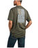 Image #2 - Ariat Men's Heather Sage Rebar Workman Reflective Flag Graphic Short Sleeve Work Pocket T-Shirt, Sage, hi-res
