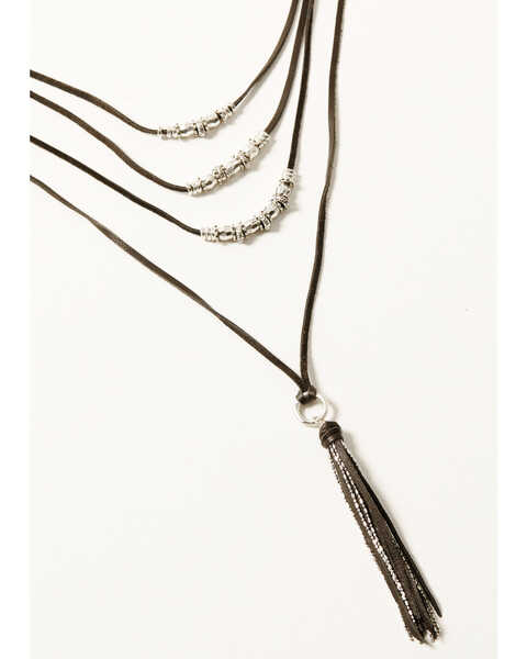 Image #1 - Shyanne Women's Dakota Layered Leather Necklace, Silver, hi-res