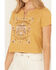 Image #3 - Wild Crow Women's Wild Birds Grommet Short Sleeve Graphic Tee, Mustard, hi-res