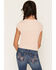 Image #4 - Shyanne Girls' Rhinestone Horseshoe Short Sleeve Tee, Blush, hi-res