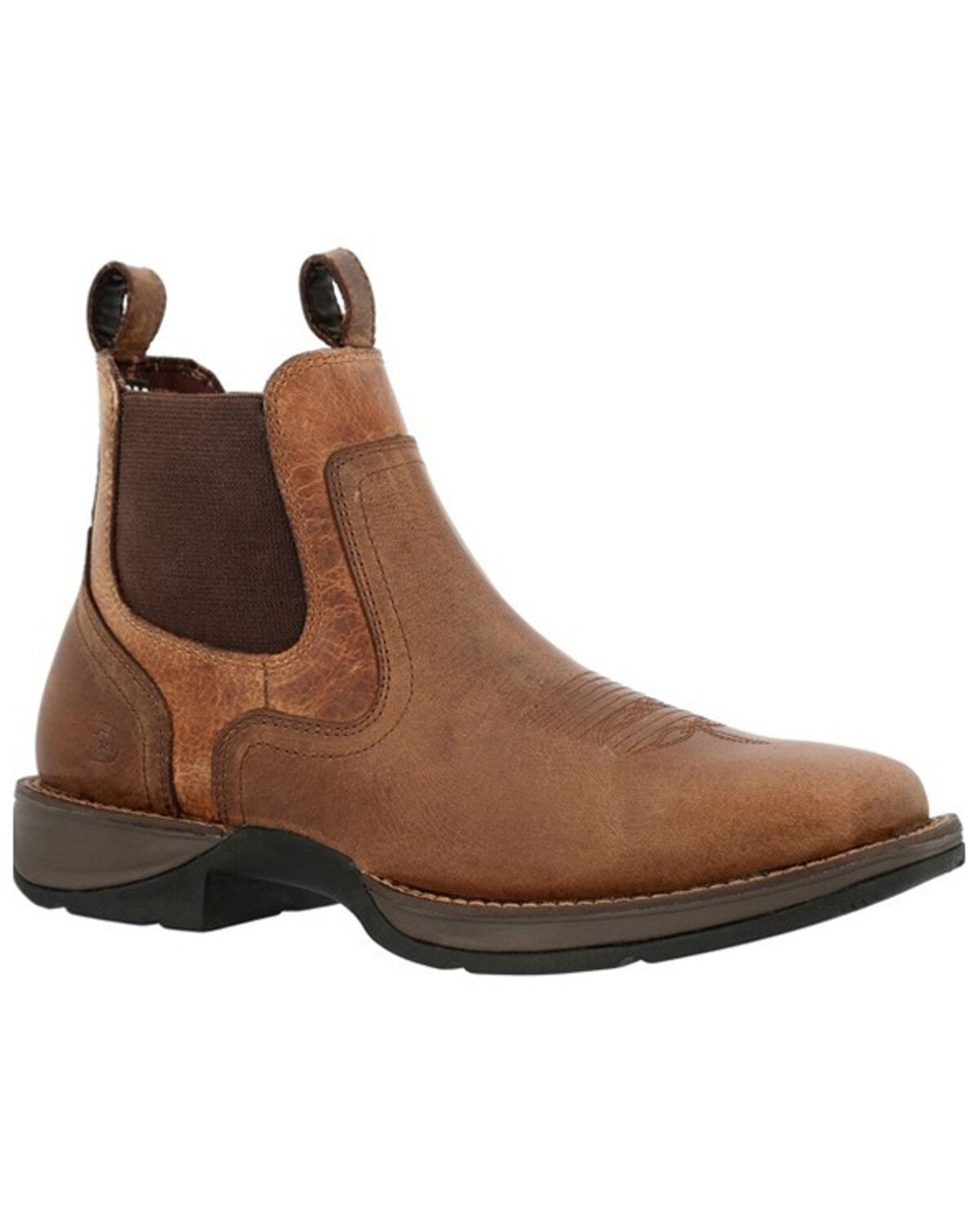 Durango Men's Red Dirt Label Casual Chelsea Boots - Broad Square Toe, Tan, hi-res