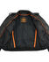 Milwaukee Leather Men's Classic Side Lace Concealed Carry Motorcycle Jacket, Black, hi-res