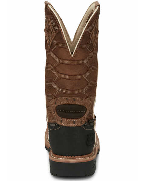 Image #4 - Justin Men's Derrickman Western Work Boots - Composite Toe, Camel, hi-res