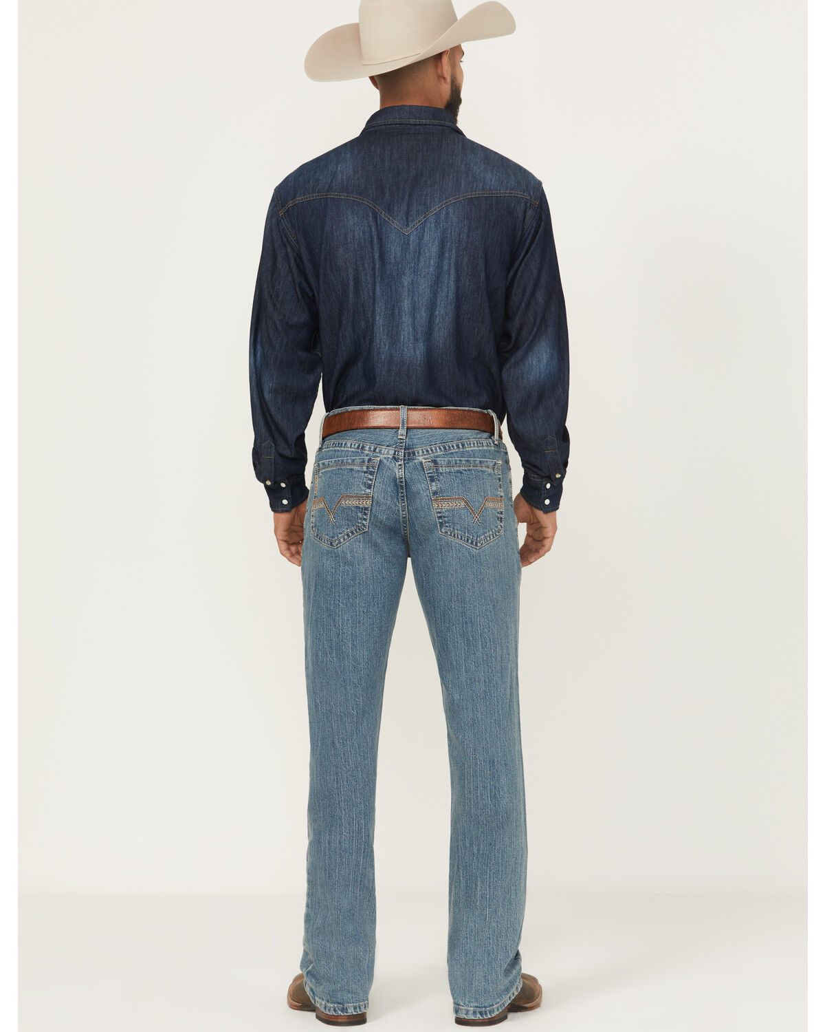 Image #3 - Cinch Men's Ian Medium Wash Slim Bootcut Performance Stretch Denim Jeans, Medium Wash, hi-res