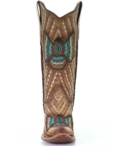 Image #5 - Corral Women's Sand Lamb Embroidery Western Boots - Snip Toe, , hi-res