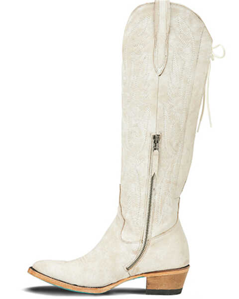 Image #3 - Lane Women's Monica Tall Western Boots - Medium Toe , Ivory, hi-res