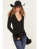 Image #1 - Show Me Your Mumu Women's Fluff Trim Long Sleeve Top, Black, hi-res