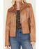 Idyllwind Women's Daisy Leather Fringe Jacket , Medium Brown, hi-res