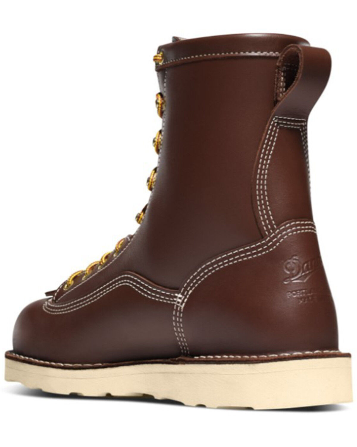 Image #3 - Danner Men's 8" Power Foreman Lace-Up Work Boots - Round Toe, Dark Brown, hi-res
