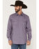 Image #1 - Moonshine Spirit&reg; Men's Plum Terrain Geo Print Long Sleeve Snap Western Shirt, Purple, hi-res