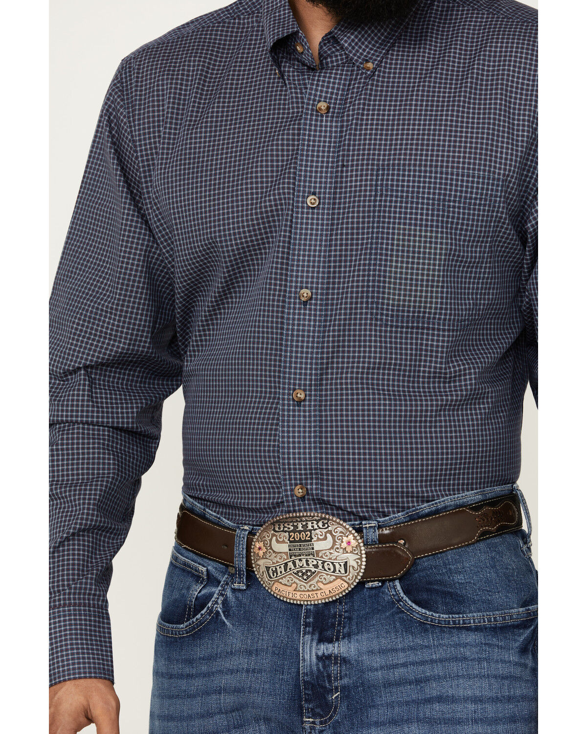 Image #3 - Wrangler Riata Men's Plaid Print Long Sleeve Button-Down Western Shirt, Multi, hi-res