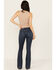 Shyanne Women's Cliffrose Medium Wash Mid Rise Stretch Bootcut Jeans , Medium Wash, hi-res