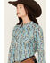 Ariat Women's Annette Floral Print Long Sleeve Snap Western Shirt, Teal, hi-res