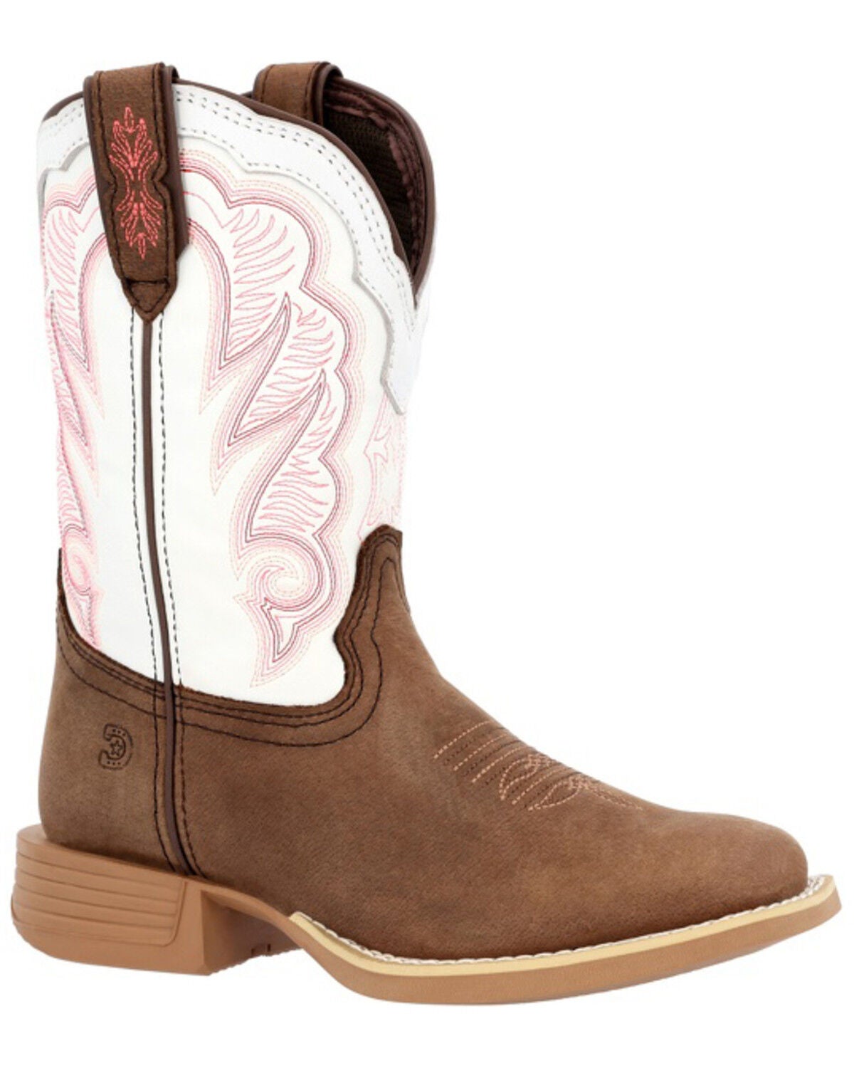 Durango Girls' Lil' Rebel Pro&trade; Western Boots - Broad Square Toe, Brown, hi-res