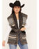 Image #1 - Elan Women's Southwestern Print Sweater Vest, Black, hi-res