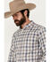 Image #2 - Ariat Men's Pro Series Dash Plaid Print Long Sleeve Button-Down Western Shirt , Navy, hi-res