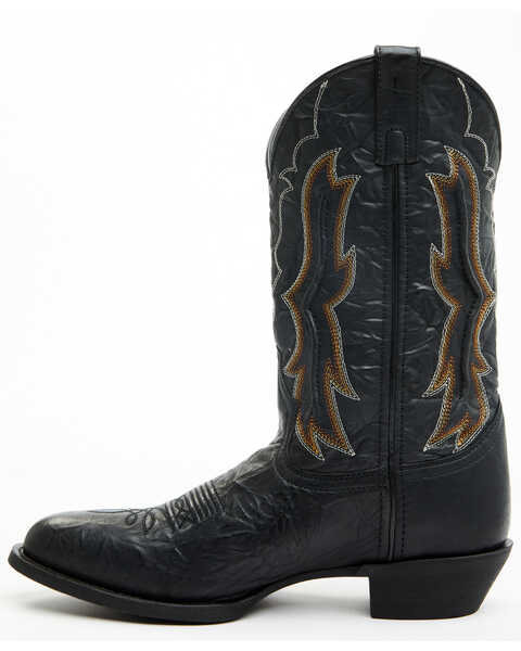 Image #3 - Laredo Men's Fancy Stitch Western Boots - Medium Toe , Black, hi-res