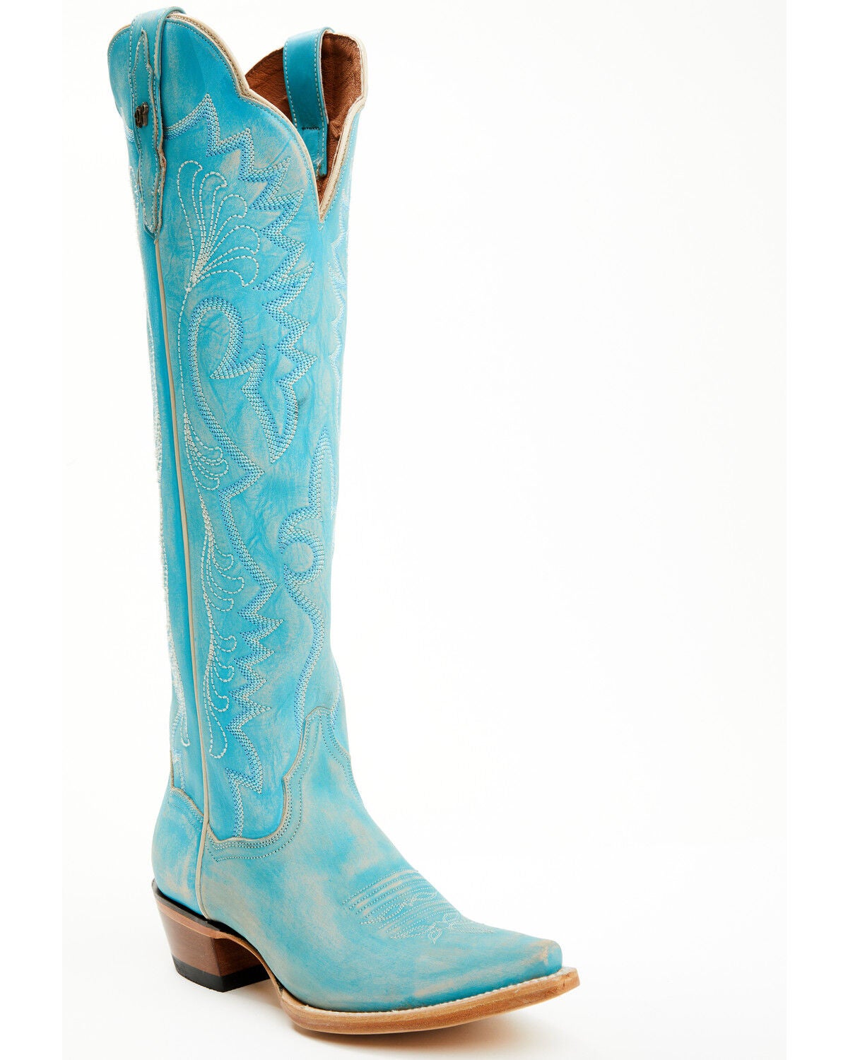Dan Post Women's Celeste Tall Western Boots - Snip Toe, Blue, hi-res