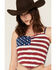 Image #2 - Shyanne Women's Stars And Stripes Sleeveless Cropped Tank Top, Red/white/blue, hi-res