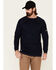 Image #1 - Ariat Men's FR Work Crew Long Sleeve T-Shirt, Navy, hi-res