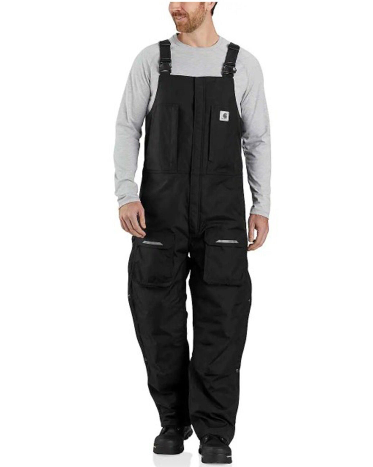 Carhartt Men's Yukon Extremes Insulated Biberalls, Black, hi-res
