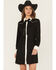Image #1 - Wrangler Retro Women's Snap Front Neck Tie Mini Dress, White, hi-res