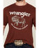 Image #3 - Wrangler Men's Boot Barn Exclusive Buffalo Logo Short Sleeve Graphic T-Shirt, Burgundy, hi-res