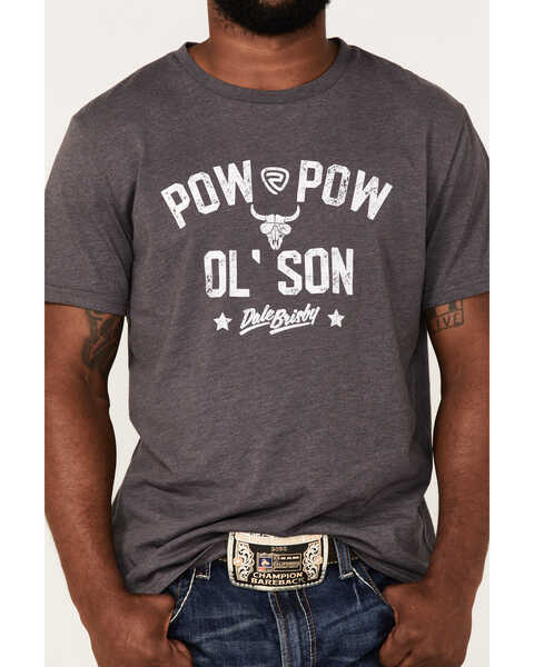 Dale Brisby Men's Pow Pow Ol' Son Graphic Short Sleeve T-Shirt , Charcoal, hi-res