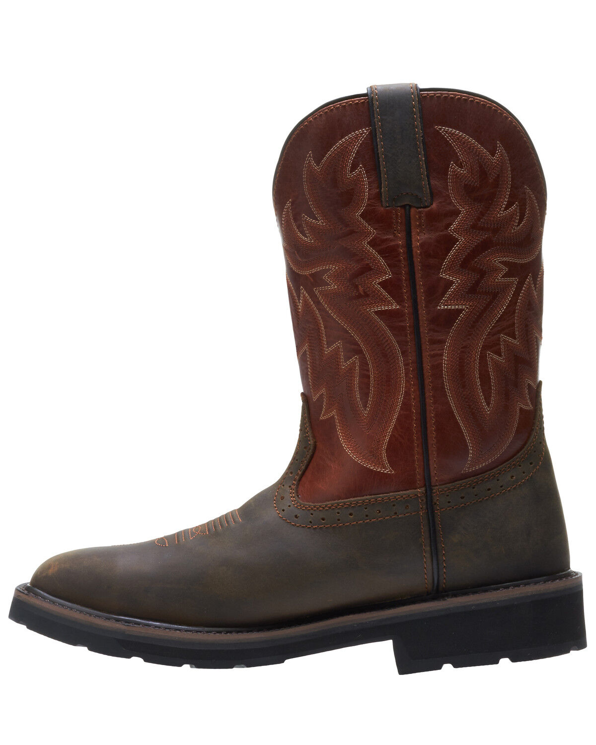 Image #3 - Wolverine Men's Rancher Waterproof Western Work Boots - Steel Toe, Brown, hi-res