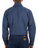 Image #3 - Wrangler Men's FR Long Sleeve Snap Western Work Shirt - Big, Blue, hi-res