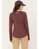 Wrangler Riggs Workwear Women's Long Sleeve Tru-Temp Performance Tee, Wine, hi-res
