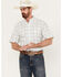 Image #1 - Ariat Men's Alec Plaid Print Classic Fit Short Sleeve Button-Down Western Shirt, White, hi-res