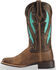 Ariat Women's VentTEK Ultra Quickdraw Cowgirl Boots - Square Toe, Chocolate, hi-res