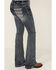 Image #2 - Grace in LA Girls' Medium Wash Embroidered Pocket Bootcut Stretch Denim Jeans, Medium Wash, hi-res
