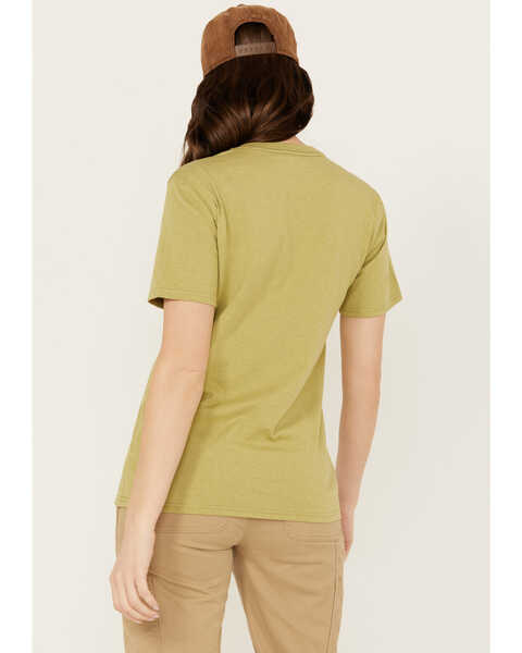 Image #4 - Carhartt Women's Loose Fit Heavyweight Short Sleeve Pocket T-Shirt, Olive, hi-res