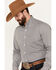 Image #2 - Stetson Men's Diamond Geo Print Long Sleeve Button Down Western Shirt, Grey, hi-res
