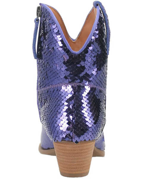 Image #5 - Dingo Women's Bling Thing Sequins Ankle Booties - Snip Toe, Purple, hi-res