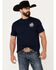 Image #1 - Kerusso Men's Hold Fast Antique Flag Short Sleeve Graphic T-Shirt, Navy, hi-res