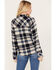 Image #4 - Idyllwind Women's Woodlands Feather Plaid Print Long Sleeve Pearl Snap Western Shirt, Slate, hi-res