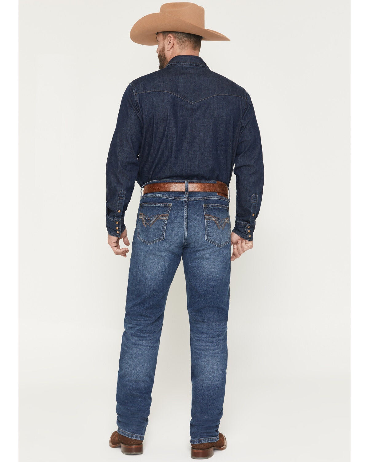 Image #3 - Wrangler 20X Men's 44MWX Barlow Medium Wash Slim Straight Stretch Denim Jeans, Medium Wash, hi-res