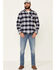Flag & Anthem Men's Hanston Large Plaid Long Sleeve Western Flannel Shirt , Navy, hi-res
